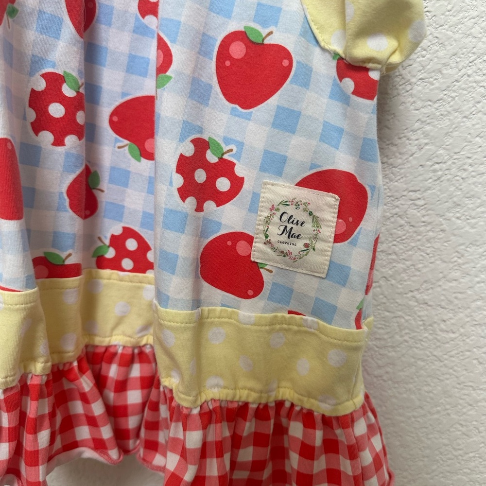 Olive Mae school rainbow Alphabet Kids Dress perfect for first day of school - Picture 4 of 7